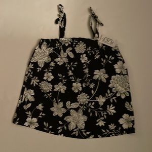 The Children Place sleeveless floral , tie shoulders tank top, size M (7/8)